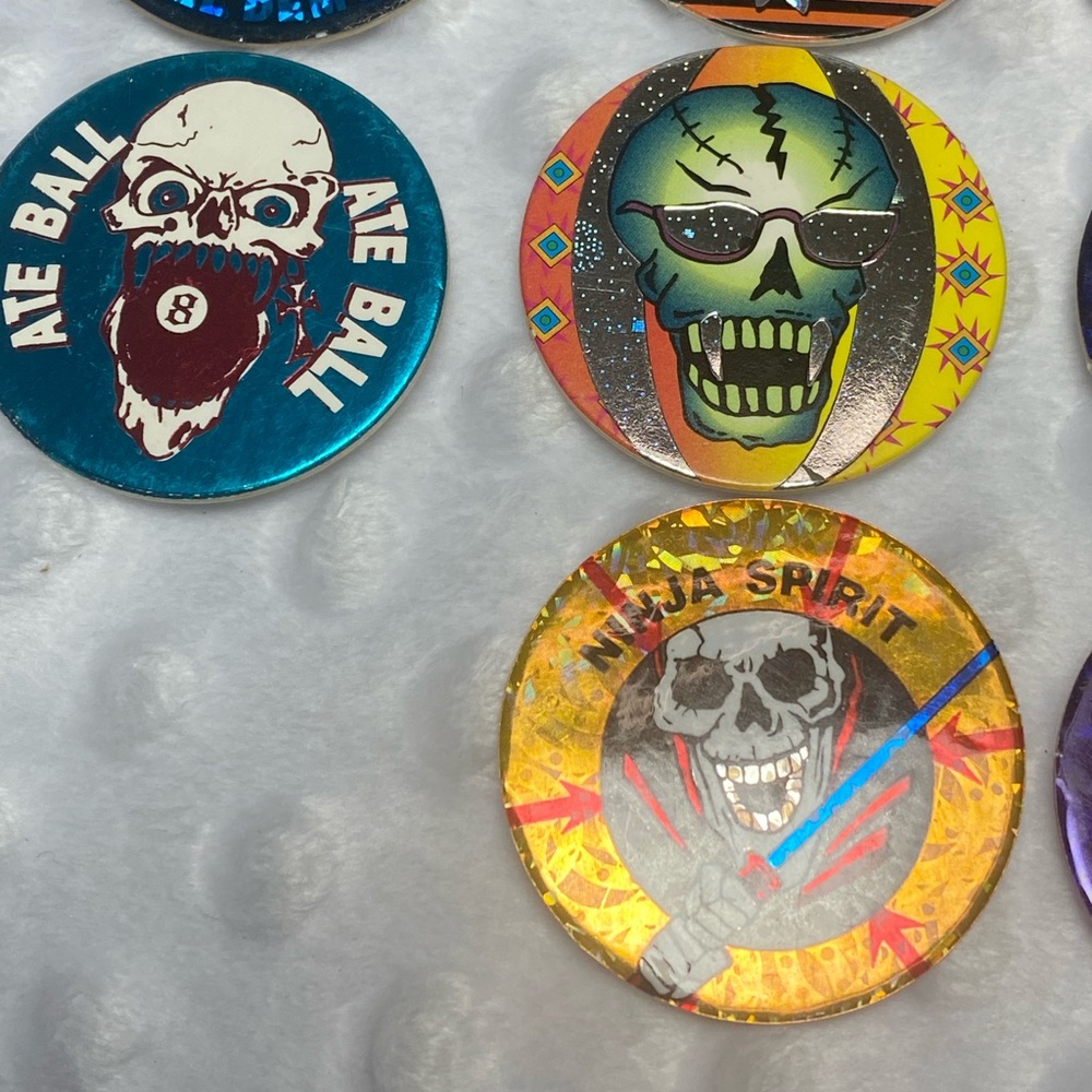 POGs Lot of 42 Skulls with Foil 1990’s - Picture 7 of 14